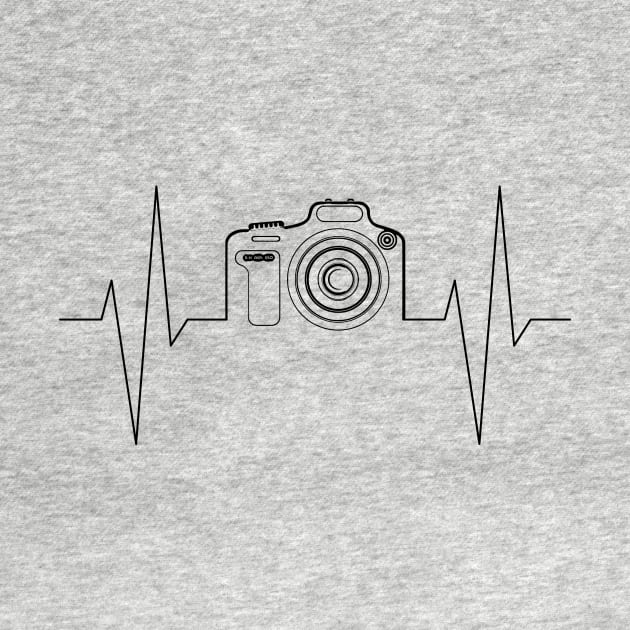 Camera heartbeat t-shirt by RedYolk